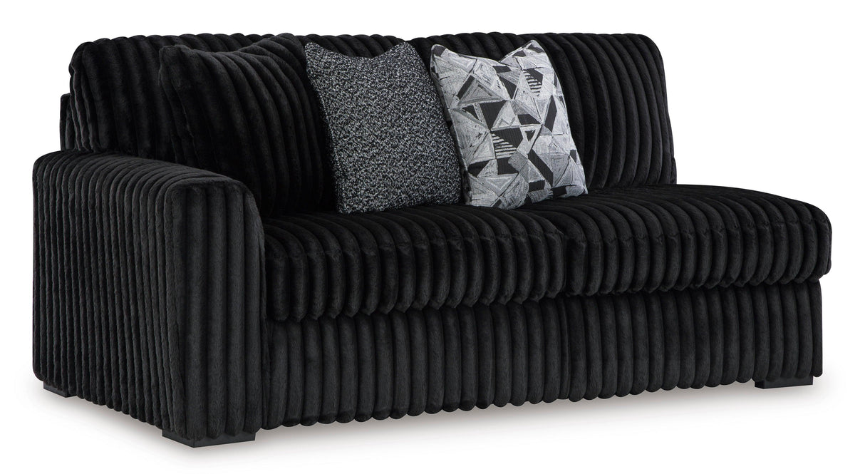 Midnight-Madness Onyx 4-Piece Right Arm Facing Chaise Sectional by Ashley at Eve Furniture