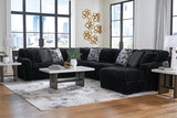 Midnight-Madness Onyx 4-Piece Right Arm Facing Chaise Sectional by Ashley at Eve Furniture