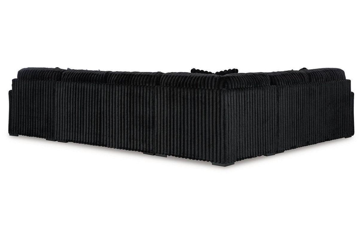 Midnight-Madness Onyx 4-Piece Right Arm Facing Chaise Sectional by Ashley at Eve Furniture