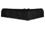 Midnight-Madness Onyx 4-Piece Right Arm Facing Chaise Sectional by Ashley at Eve Furniture