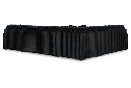 Midnight-Madness Onyx 4-Piece Right Arm Facing Chaise Sectional by Ashley at Eve Furniture