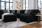 Midnight-Madness Onyx 4-Piece Right Arm Facing Chaise Sectional by Ashley at Eve Furniture
