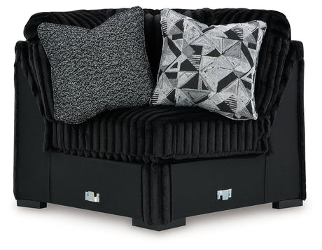 Midnight-Madness Onyx 4-Piece Sectional by Ashley at Eve Furniture