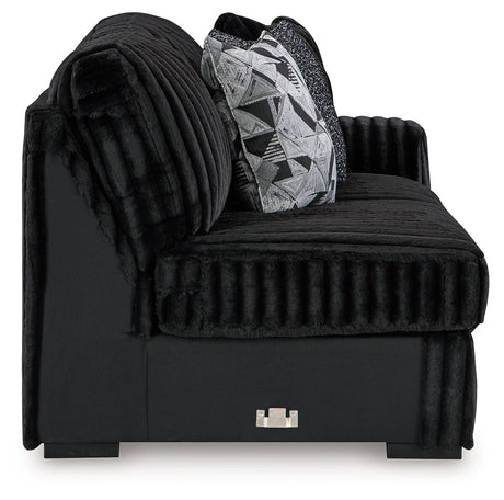 Midnight-Madness Onyx 4-Piece Sectional by Ashley at Eve Furniture