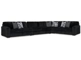 Midnight-Madness Onyx 4-Piece Sectional by Ashley at Eve Furniture