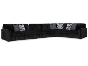 Midnight-Madness Onyx 4-Piece Sectional by Ashley at Eve Furniture