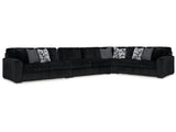 Midnight-Madness Onyx 4-Piece Sectional by Ashley at Eve Furniture