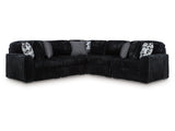 Midnight-Madness Onyx 5-Piece Sectional by Ashley at Eve Furniture