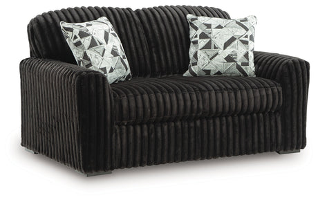 Midnight-Madness Onyx Loveseat by Ashley at Eve Furniture