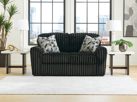 Midnight-Madness Onyx Loveseat by Ashley at Eve Furniture