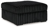 Midnight-Madness Onyx Oversized Accent Ottoman by Ashley at Eve Furniture