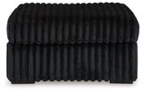 Midnight-Madness Onyx Oversized Accent Ottoman by Ashley at Eve Furniture