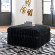 Midnight-Madness Onyx Oversized Accent Ottoman by Ashley at Eve Furniture