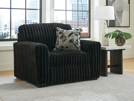 Midnight-Madness Onyx Oversized Chair by Ashley at Eve Furniture