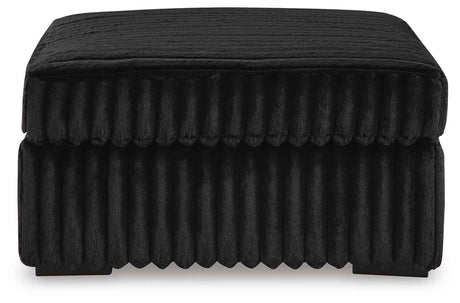 Midnight-Madness Onyx Oversized Chair with Accent Ottoman by Ashley at Eve Furniture