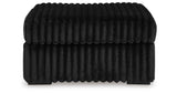 Midnight-Madness Onyx Oversized Chair with Accent Ottoman by Ashley at Eve Furniture
