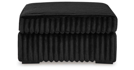 Midnight-Madness Onyx Oversized Chair with Accent Ottoman by Ashley at Eve Furniture