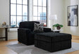 Midnight-Madness Onyx Oversized Chair with Accent Ottoman by Ashley at Eve Furniture