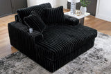 Midnight-Madness Onyx Oversized Chaise