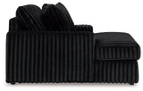 Midnight-Madness Onyx Oversized Chaise and Accent Ottoman by Ashley at Eve Furniture