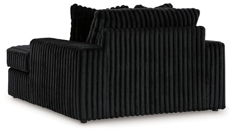 Midnight-Madness Onyx Oversized Chaise and Accent Ottoman by Ashley at Eve Furniture