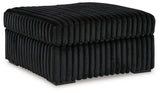 Midnight-Madness Onyx Oversized Chaise and Accent Ottoman by Ashley at Eve Furniture