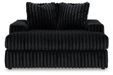 Midnight-Madness Onyx Oversized Chaise and Accent Ottoman by Ashley at Eve Furniture