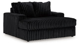 Midnight-Madness Onyx Oversized Chaise and Accent Ottoman by Ashley at Eve Furniture