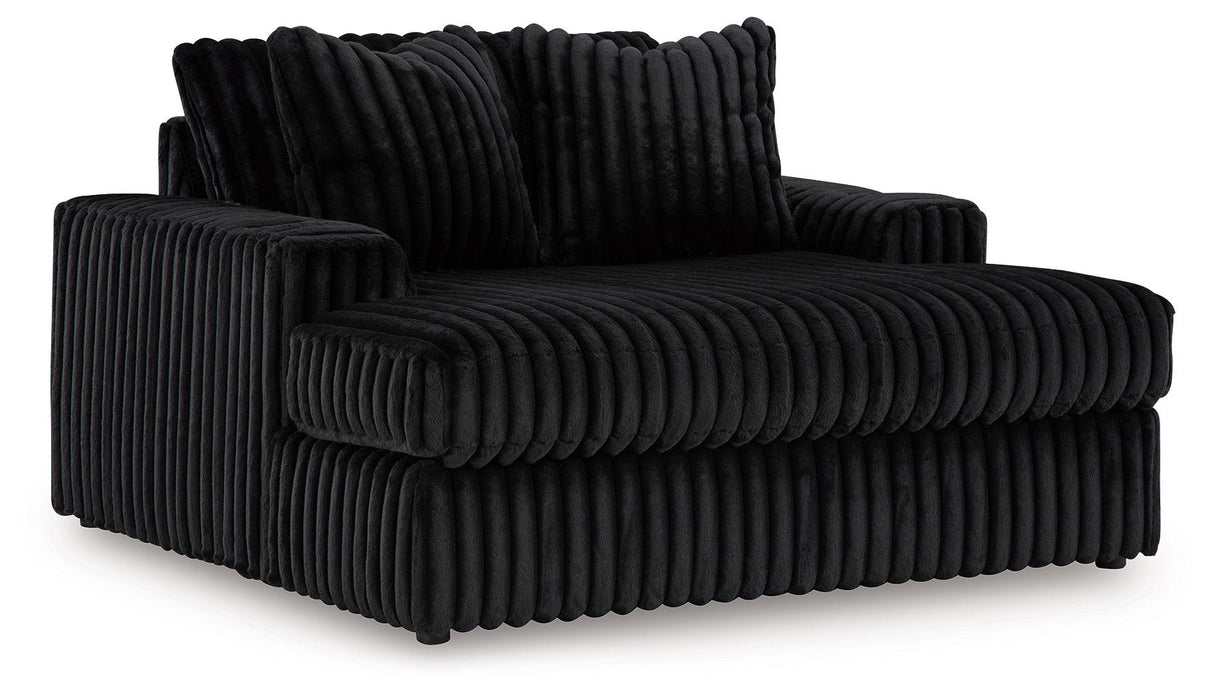 Midnight-Madness Onyx Oversized Chaise by Ashley at Eve Furniture