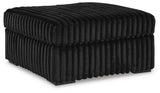 Midnight-Madness Onyx Sofa and Oversized Ottoman by Ashley at Eve Furniture