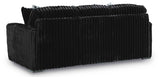 Midnight-Madness Onyx Sofa and Oversized Ottoman by Ashley at Eve Furniture