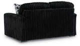 Midnight-Madness Onyx Sofa, Loveseat and Oversized Ottoman by Ashley at Eve Furniture