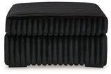 Midnight-Madness Onyx Sofa, Loveseat and Oversized Ottoman by Ashley at Eve Furniture