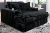 Midnight-Madness Onyx Super Chaise and Oversized Chaise by Ashley at Eve Furniture