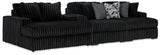 Midnight-Madness Onyx Super Chaise and Oversized Chaise by Ashley at Eve Furniture