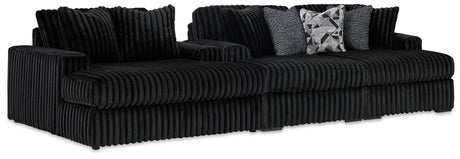 Midnight-Madness Onyx Super Chaise and Oversized Chaise by Ashley at Eve Furniture