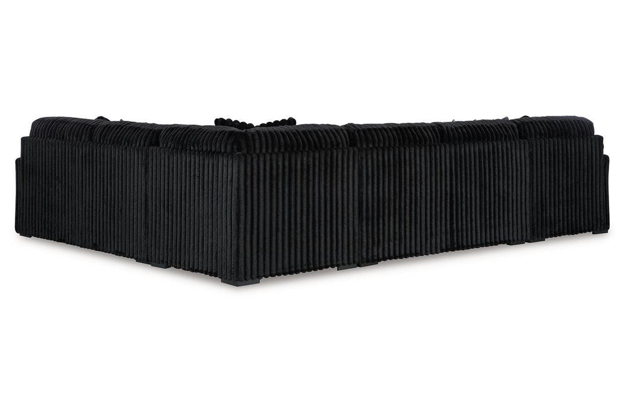 Midnight-Madness Onyx 4-Piece Left Arm Facing Chaise Sectional by Ashley at Eve Furniture