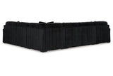 Midnight-Madness Onyx 4-Piece Left Arm Facing Chaise Sectional by Ashley at Eve Furniture