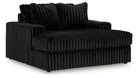 Midnight-Madness Onyx Oversized Chaise by Ashley at Eve Furniture