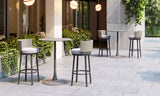 Midnight Wave White Outdoor Barstool by Zuomod at Eve Furniture