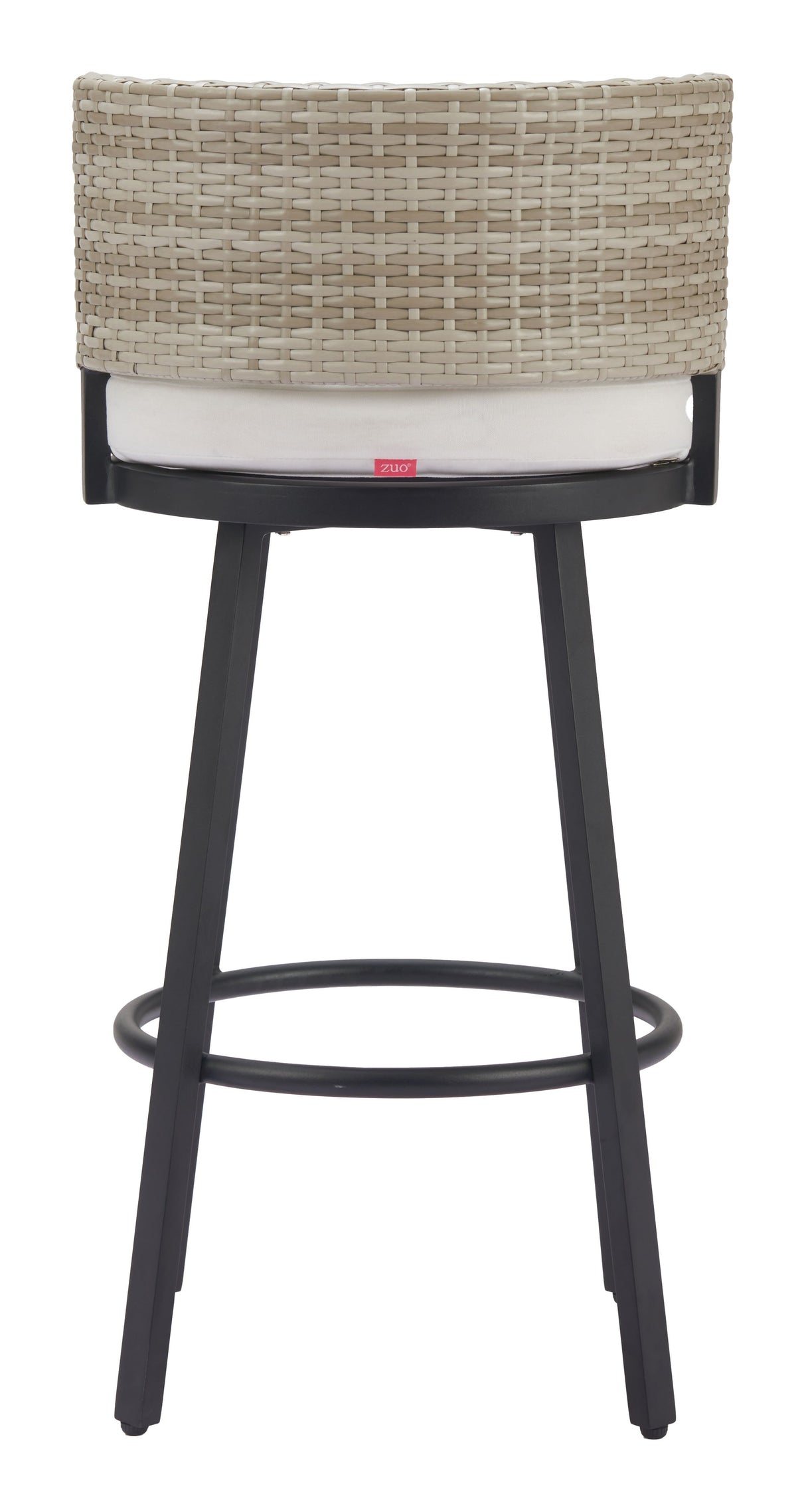 Midnight Wave White Outdoor Barstool by Zuomod at Eve Furniture