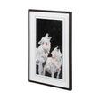 Midnight Wolves by Julie Devine a Hand Embellished Textured Framed Art Print Matted under Glass by Mercana at Eve Furniture