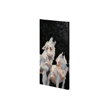 Midnight Wolves by Mercana Studio a Hand Embellished Textured Canvas by Mercana at Eve Furniture