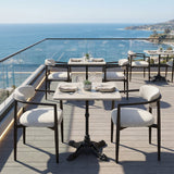 Midori White Outdoor Dining Chair by Zuomod at Eve Furniture