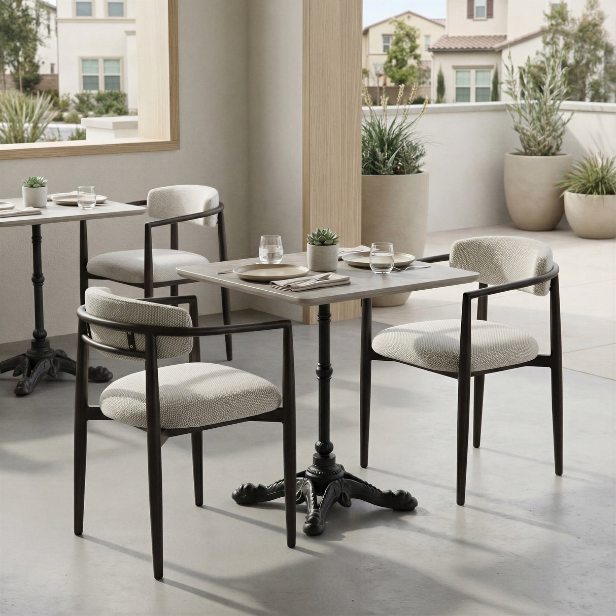 Midori White Outdoor Dining Chair by Zuomod at Eve Furniture