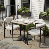 Midori White Outdoor Dining Chair by Zuomod at Eve Furniture