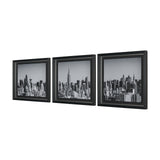 Midtown Manhattan Skyline (Set of 3) by Richard Silver Textured Framed Art Print Matted under Glass by Mercana at Eve Furniture