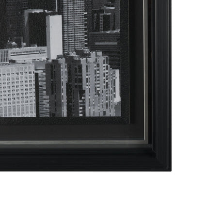Midtown Manhattan Skyline (Set of 3) by Richard Silver Textured Framed Art Print Matted under Glass by Mercana at Eve Furniture