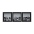 Midtown Manhattan Skyline (Set of 3) by Richard Silver Textured Framed Art Print Matted under Glass by Mercana at Eve Furniture