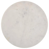 Miguel White and Black Marble Top Round Accent Table by Coaster at Eve Furniture